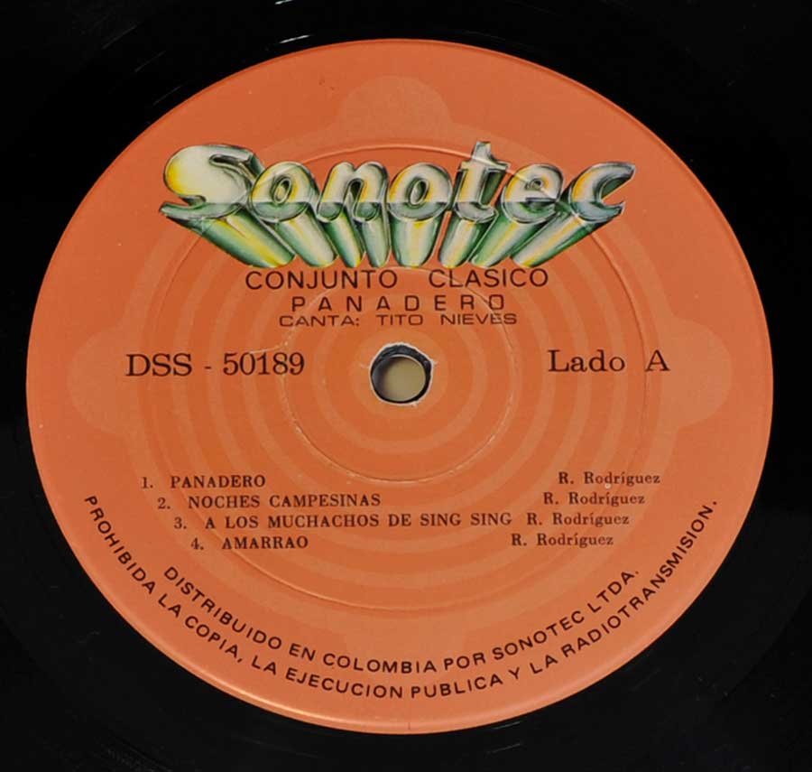 "El Panadero" Orange Colour Sonotec Record Label Details: Sonotec DSS 50189 