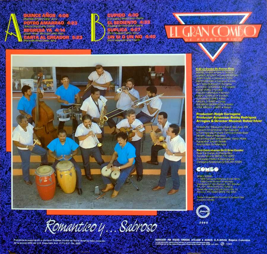 High Quality Photo of Album Front Cover  "GRAN COMBO - Romantico y Sabroso"