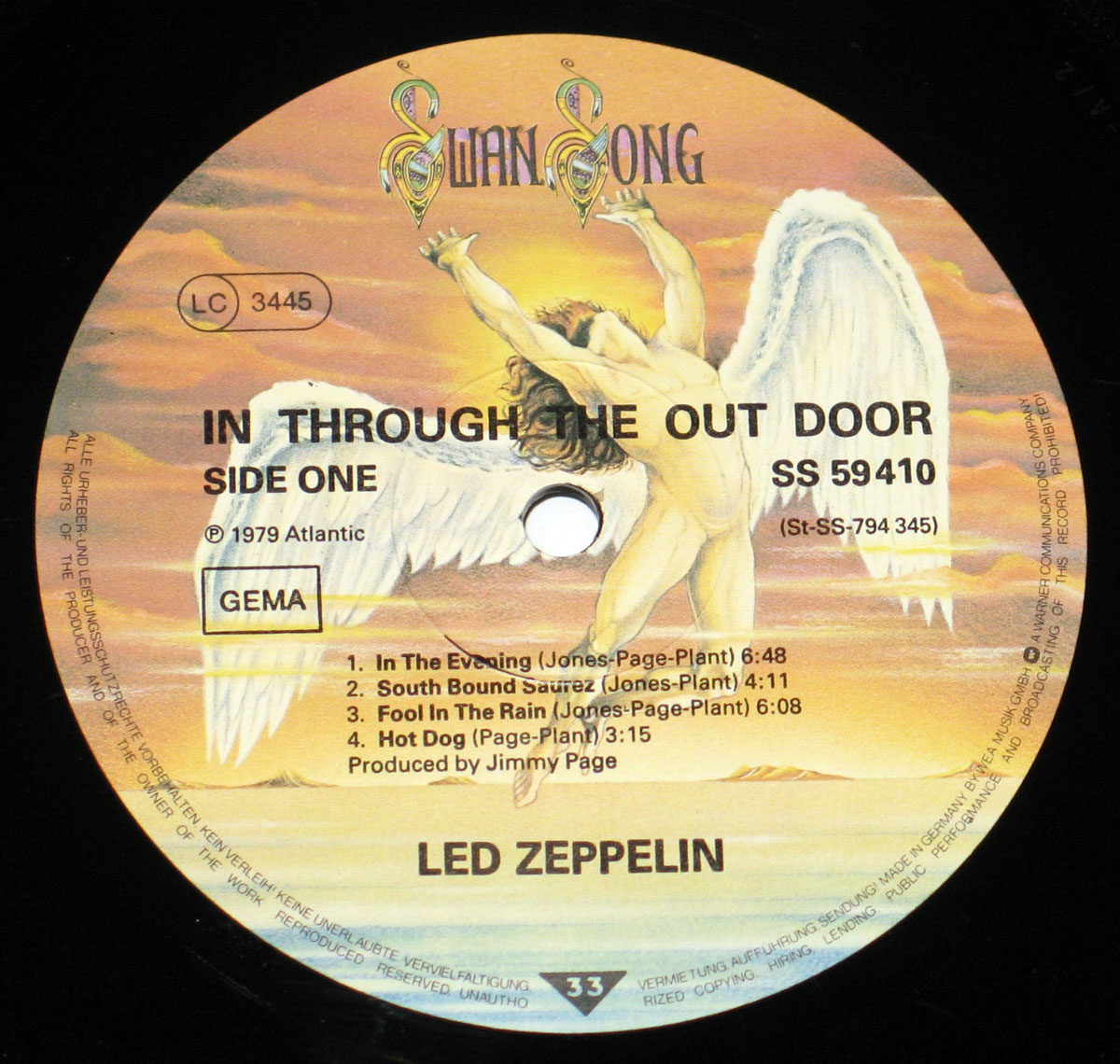 High Resolution Photo of Led Zeppelin In Through The Out Door w/Paper Bag 