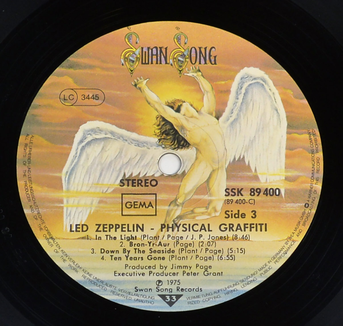 Photo of "LED ZEPPELIN - Physical Graffiti " Record Label Side 3