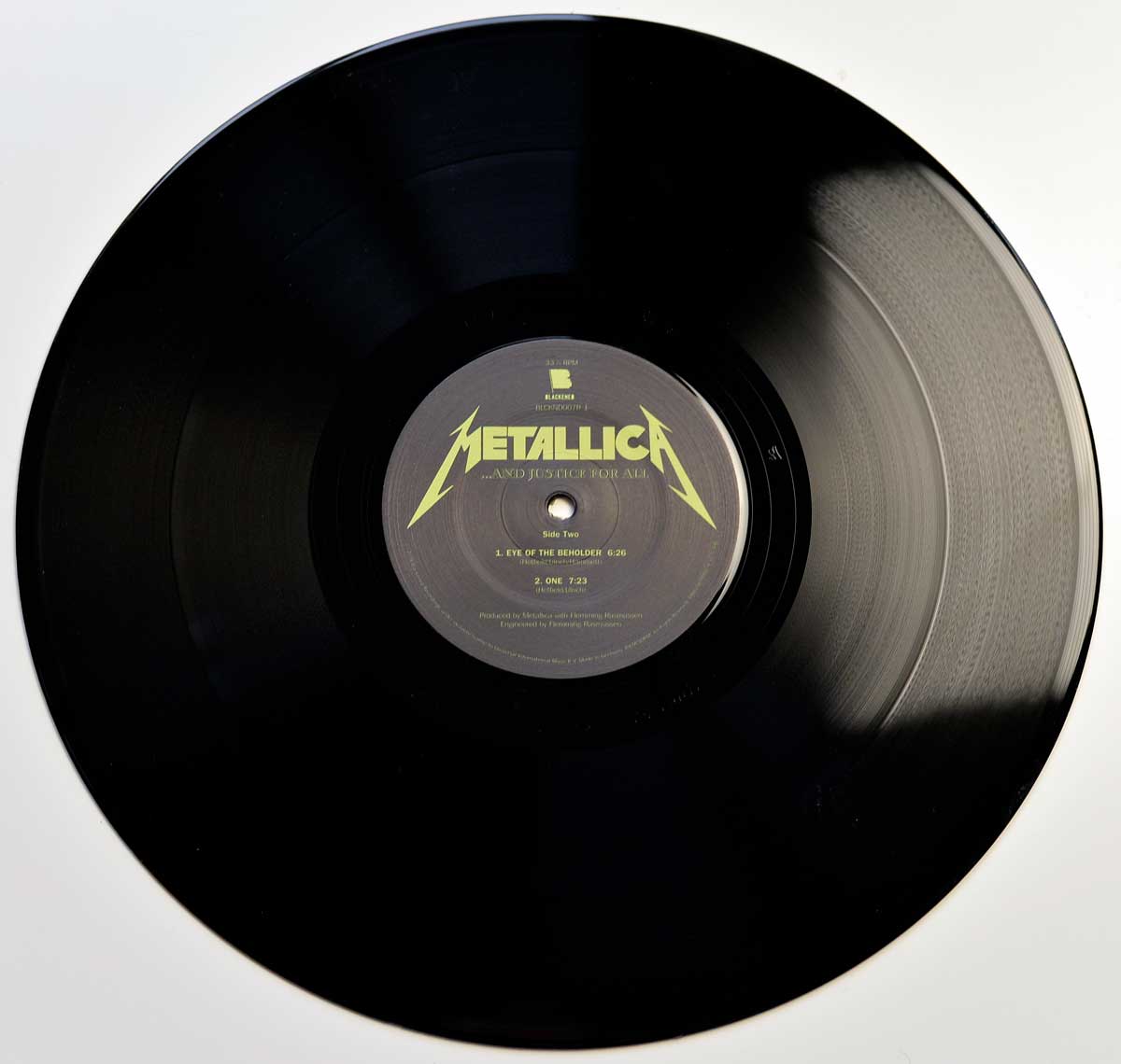 Photo of Side Two: METALLICA - And Justice For All Blackened Records 180Gr Vinyl 