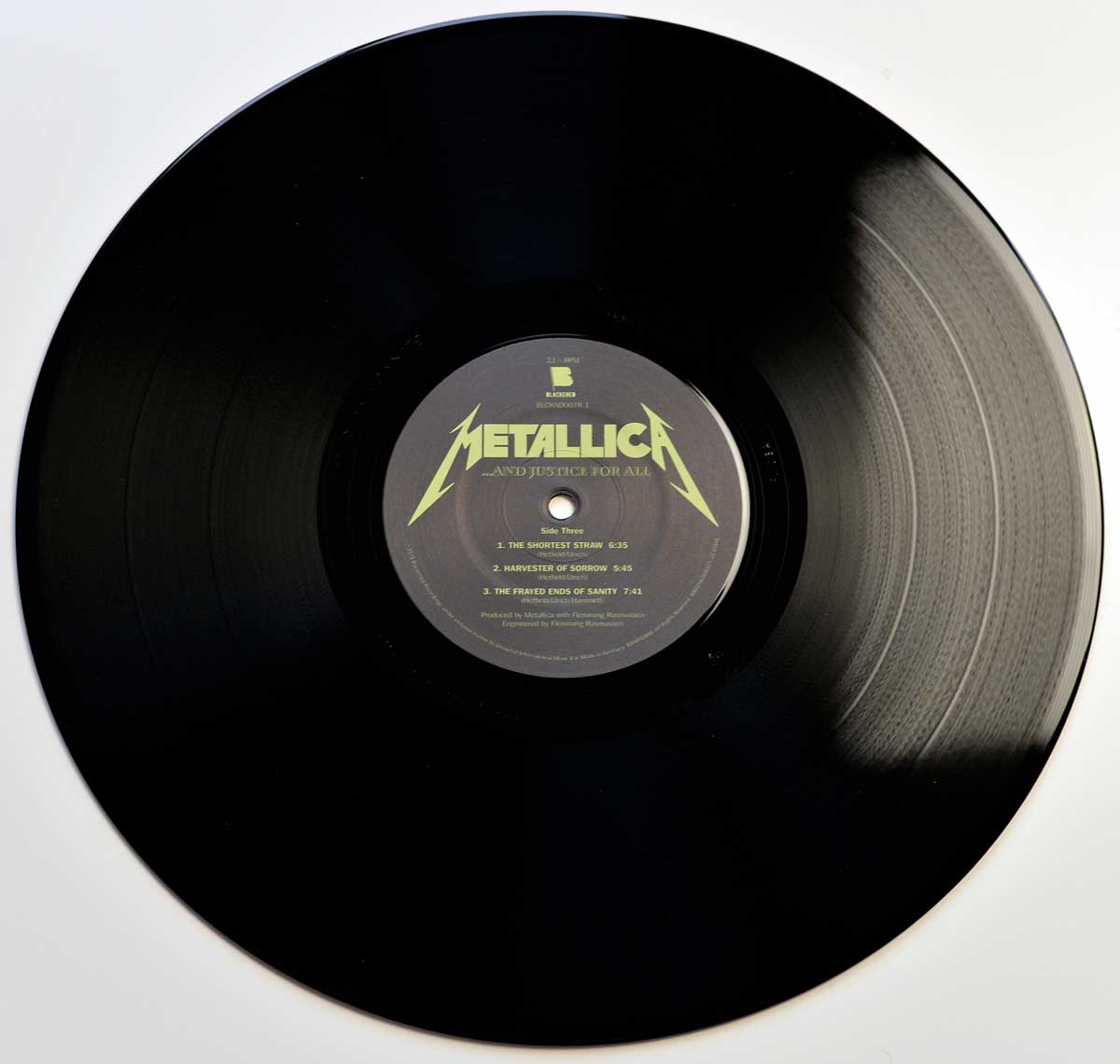 Photo of Side Three: METALLICA - And Justice For All Blackened Records 180Gr Vinyl 