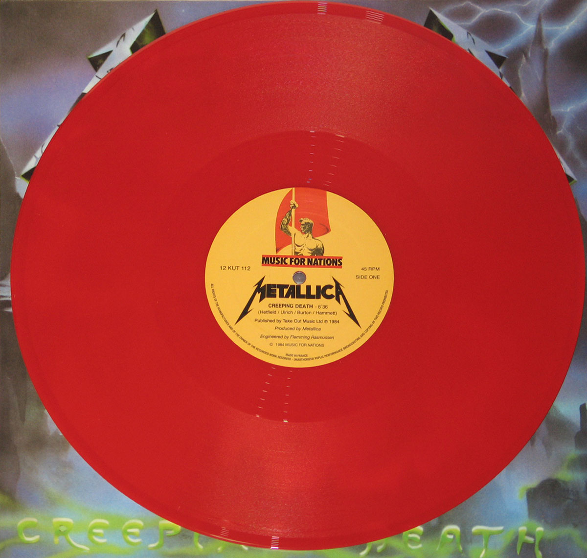 High Resolution Photo of Metallica Creeping Death Red  Vinyl 