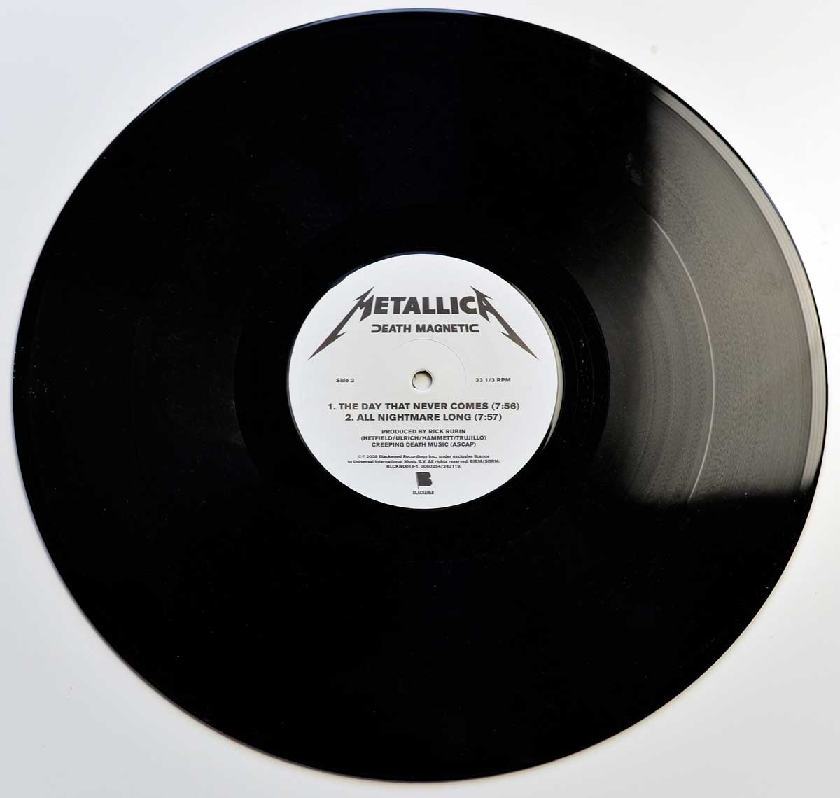 Photo of Side Two: of METALLICA - Death Magnetic Blackened Records Gatefold Cover 12" 