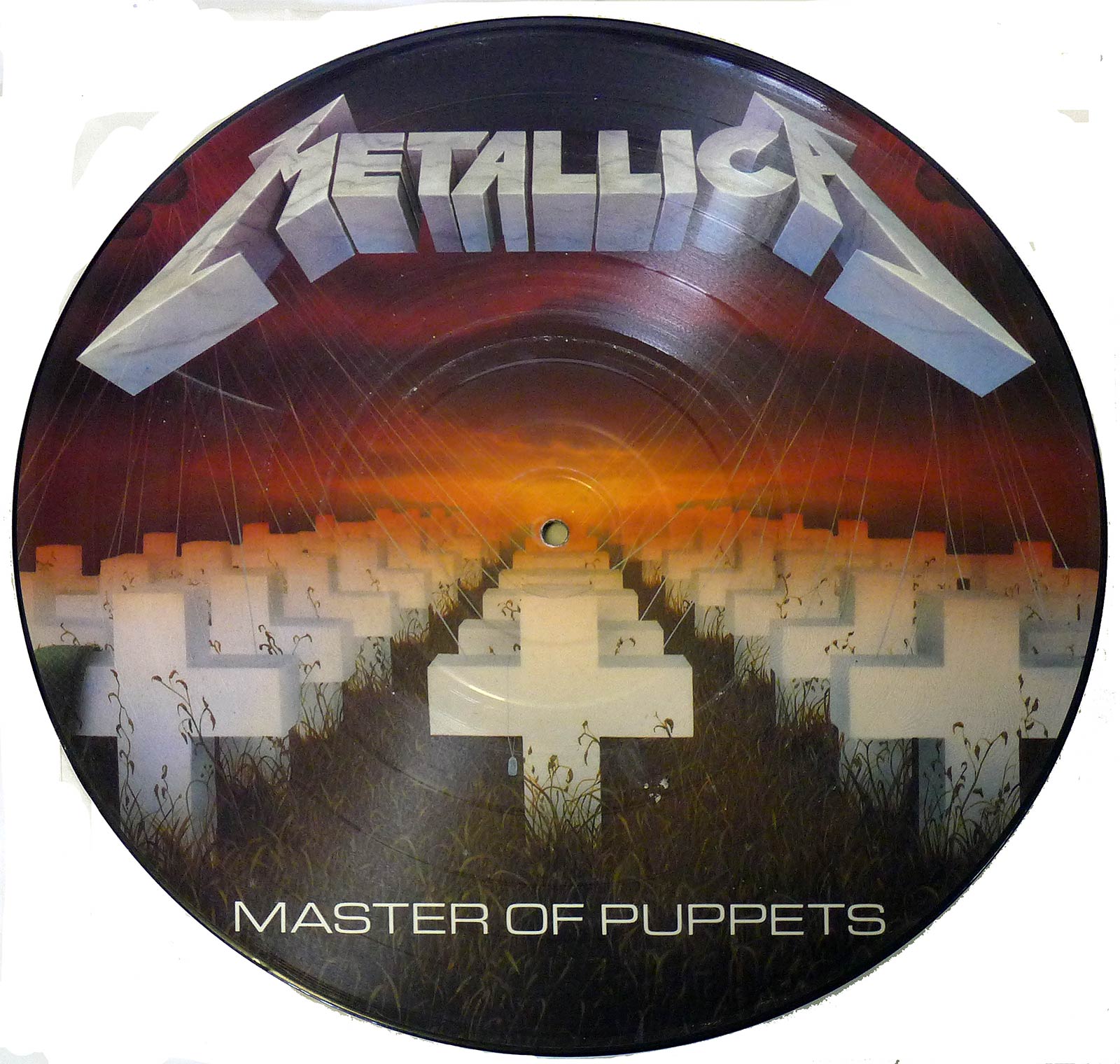 large photo of master of puppets picture disc