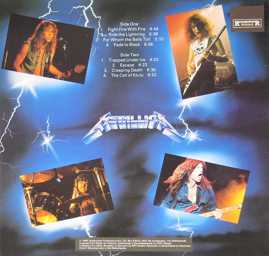 High Resolution Photo of Metallica Ride the Lightning netherlands 
