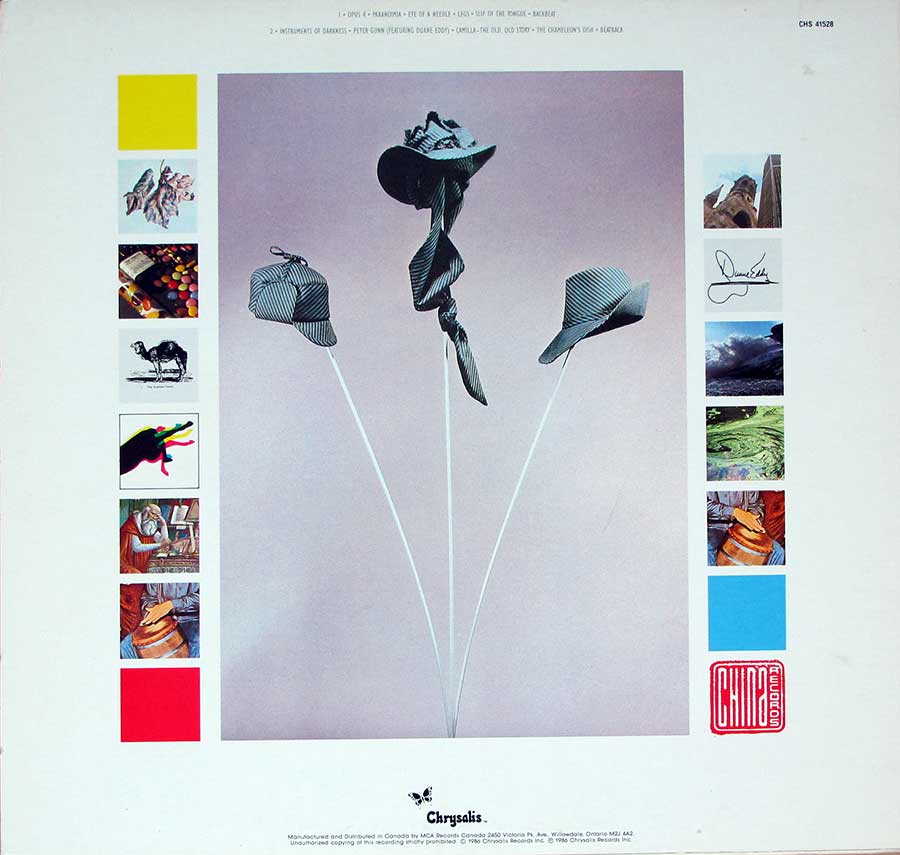 Album Back Cover  Photo of "ART OF NOISE In Visible SILENCE Canada"