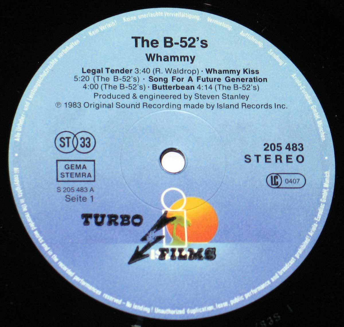 Front Cover Photo Of B52's - Whammy  
