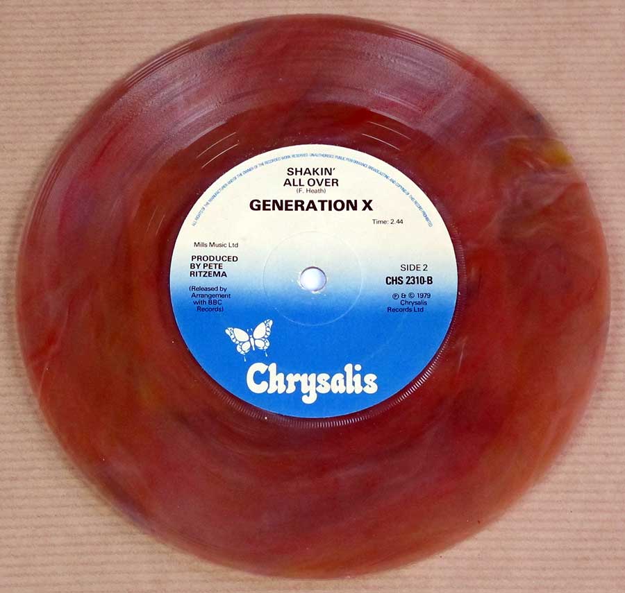 GENERATION X - Valley Of The Dolls / Shakin' All Over Coloured Vinyl Billy Idol 7" 45RPM PS Single Vinyl Vinyl Single record 