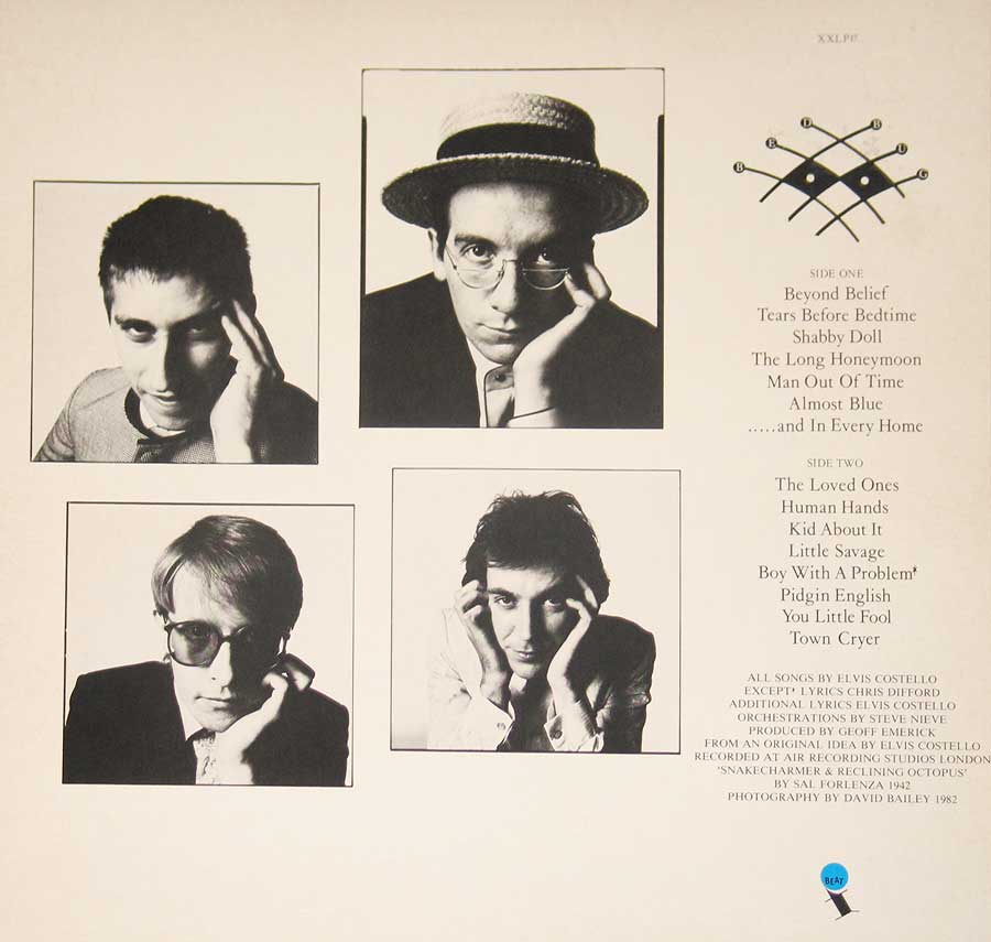 ELVIS COSTELLO & THE ATTRACTIONS - ibMePdErRoIoAmL (imperial Bedroom) 12" Vinyl LP Album album back cover