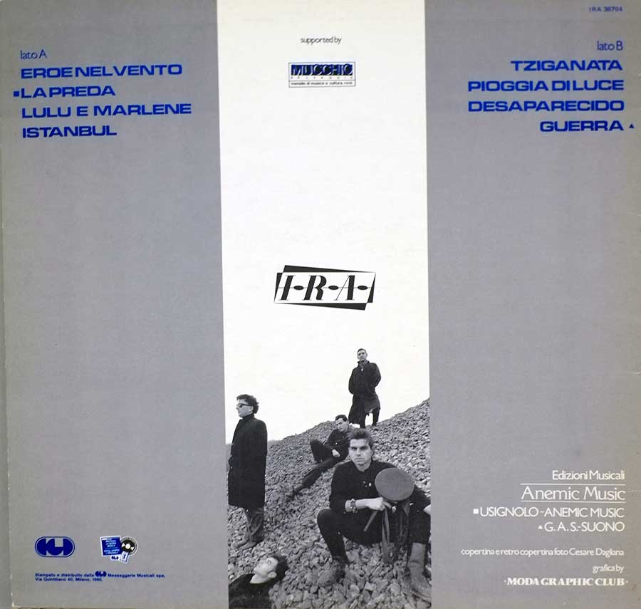 Photo of album back cover LITFIBA – Desaparecido Italian Issue 12" Vinyl LP Album