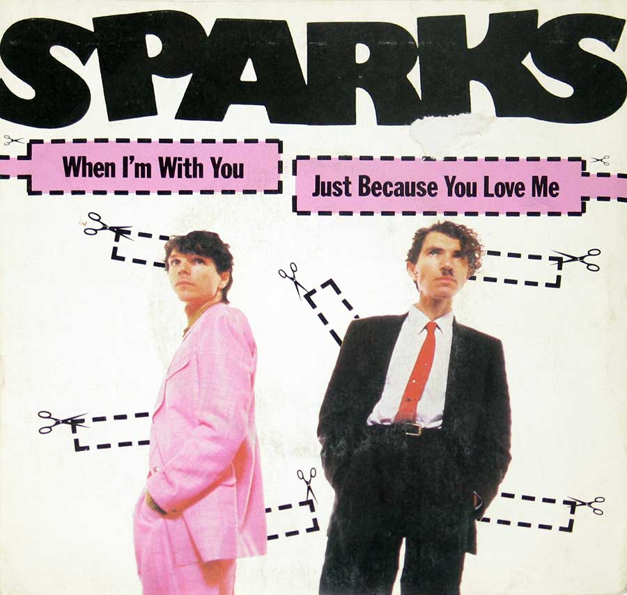 large album front cover photo of: SPARKS WHEN I'm With You / Just Because You Love Me 7" Picture Sleeve Single 