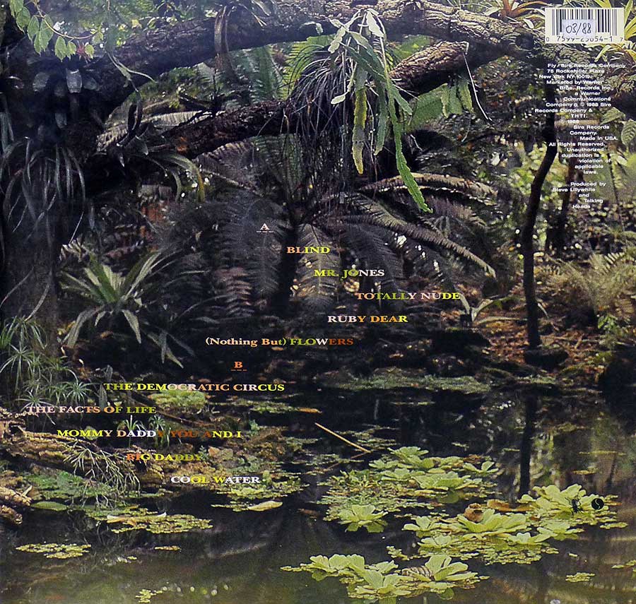 TALKING HEADS - Naked FOC Gatefold 12" LP VINYL ALBUM album back cover