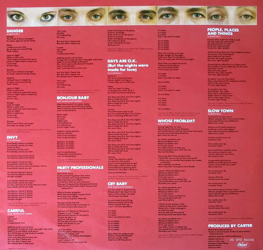 Photo One Of The Original Custom Inner Sleeve MOTELS - Careful 