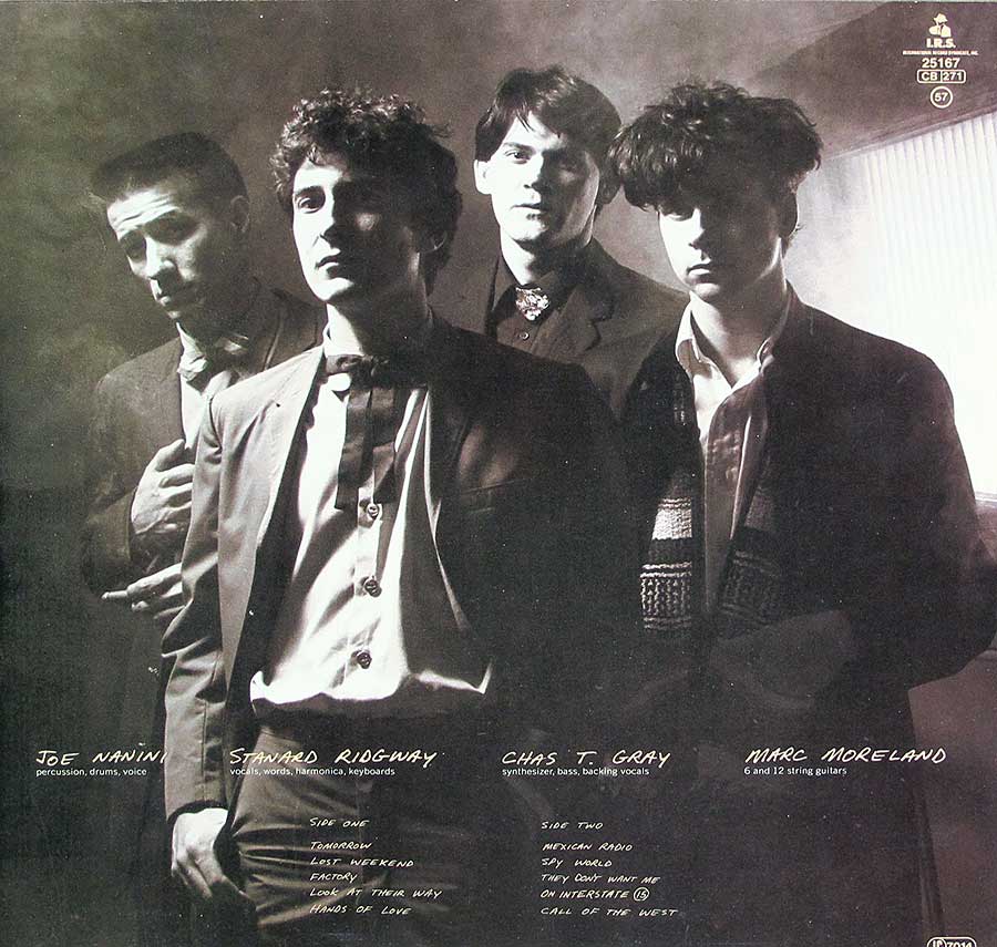 Large photo of the Wall of Voodoo band on the album back cover 