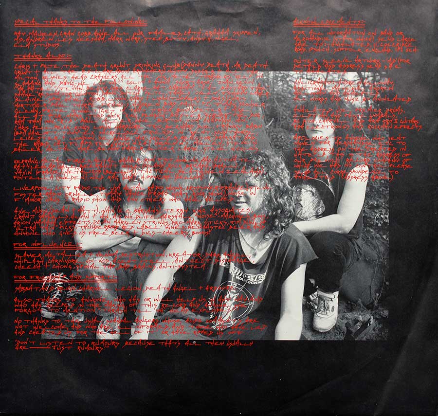 Inner Sleeve   of "ANIHILATED The Ultimate Desecration " Album