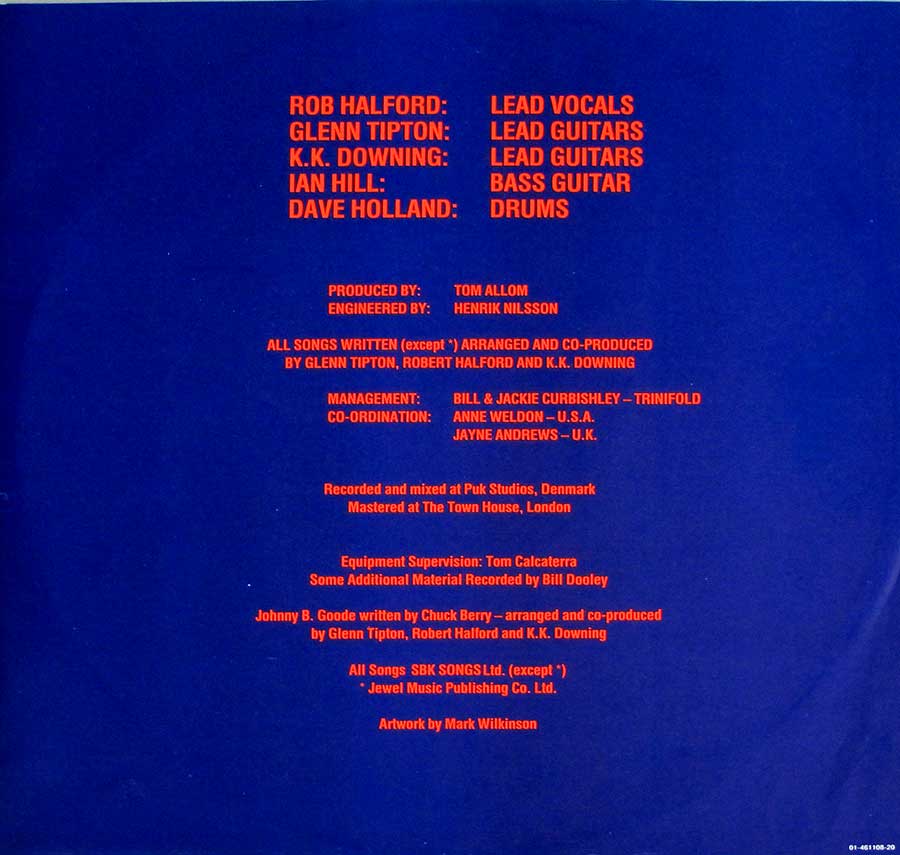 Photo One Of The Original Custom Inner Sleeve JUDAS PRIEST - Ram It Down 12" Vinyl LP Album 
