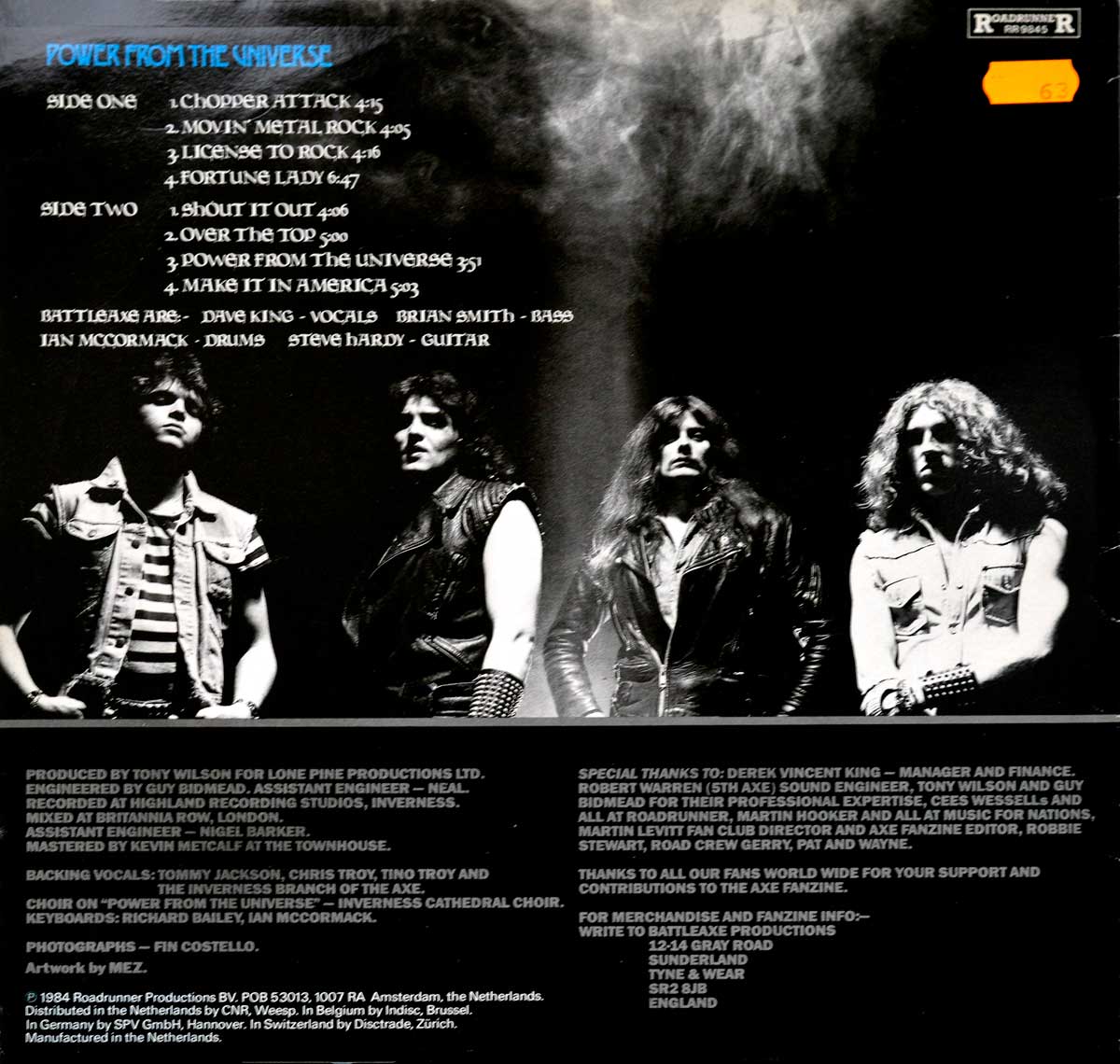 High Resolution Photo Album Back Cover of BATTLEAXE -  Power from The Universe https://vinyl-records.nl