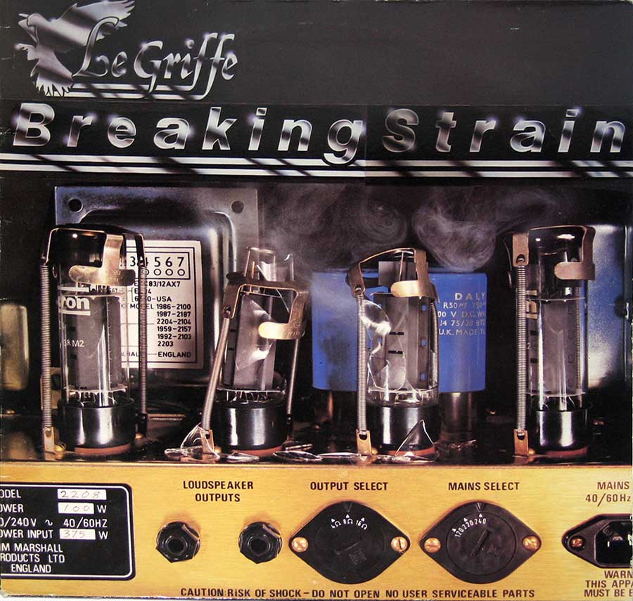 LE GRIFFE - Breaking Strain Bullet Records 12" Vinyl LP Album back cover