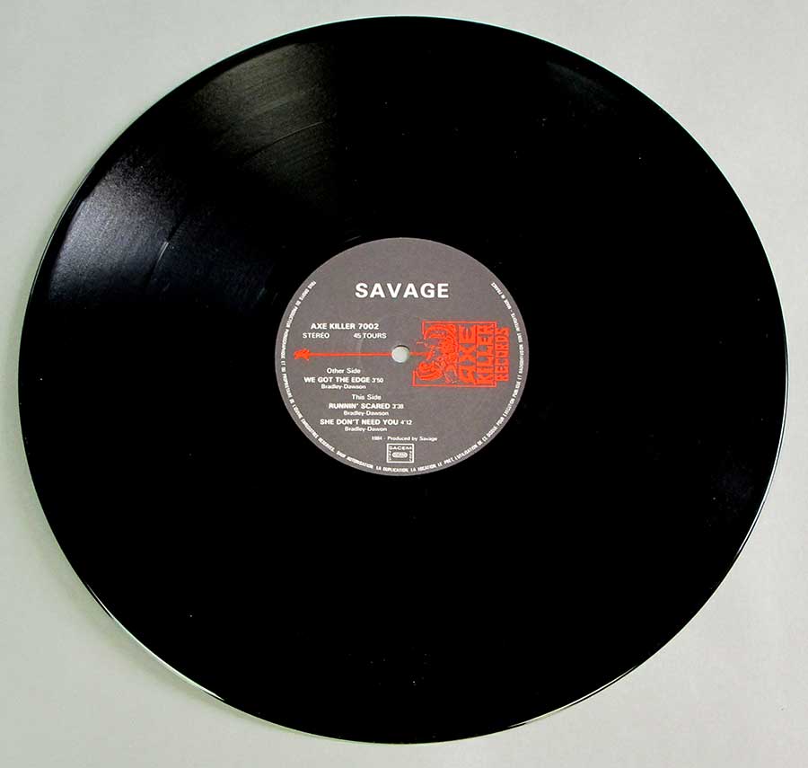 Photo of "SAVAGE - We got the Edge / Running Scared / She Don't Need You" 12" LP Record 