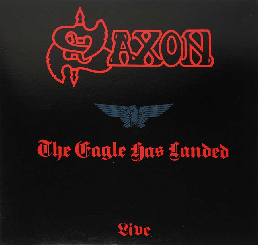 SAXON - The Eagle Has Landed Live Canadian Release 12" Vinyl LP Album front cover https://vinyl-records.nl