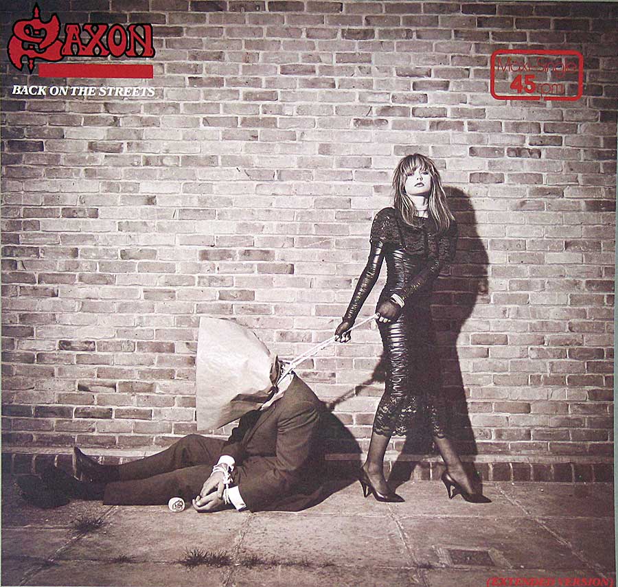 SAXON - Back on the Streets (extended version) / Live Fast Die Young 12" Maxi 
 album front cover