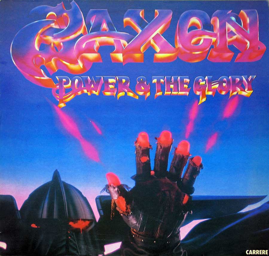 SAXON - Power And The Glory Carrere France 12" Vinyl LP Album album front cover