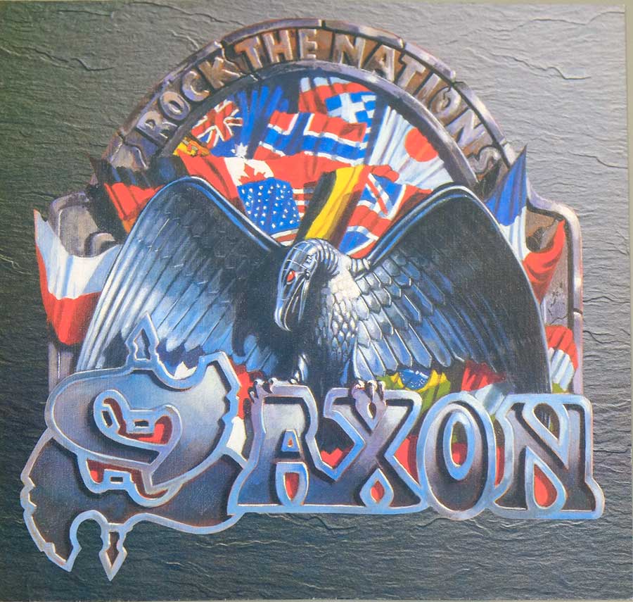 Photo One Of The Original Custom Inner Sleeve SAXON -  Rock The Nations 