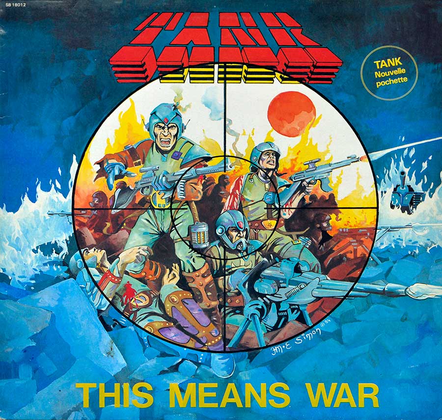TANK - This Means War Bernett French Release 12" LP ALBUM VINYL front cover https://vinyl-records.nl