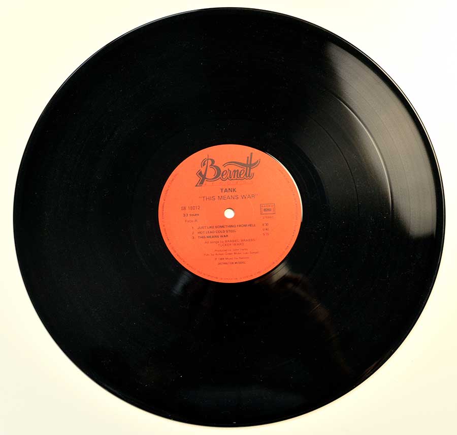 TANK - This Means War Bernett French Release 12" LP ALBUM VINYL vinyl lp record 
