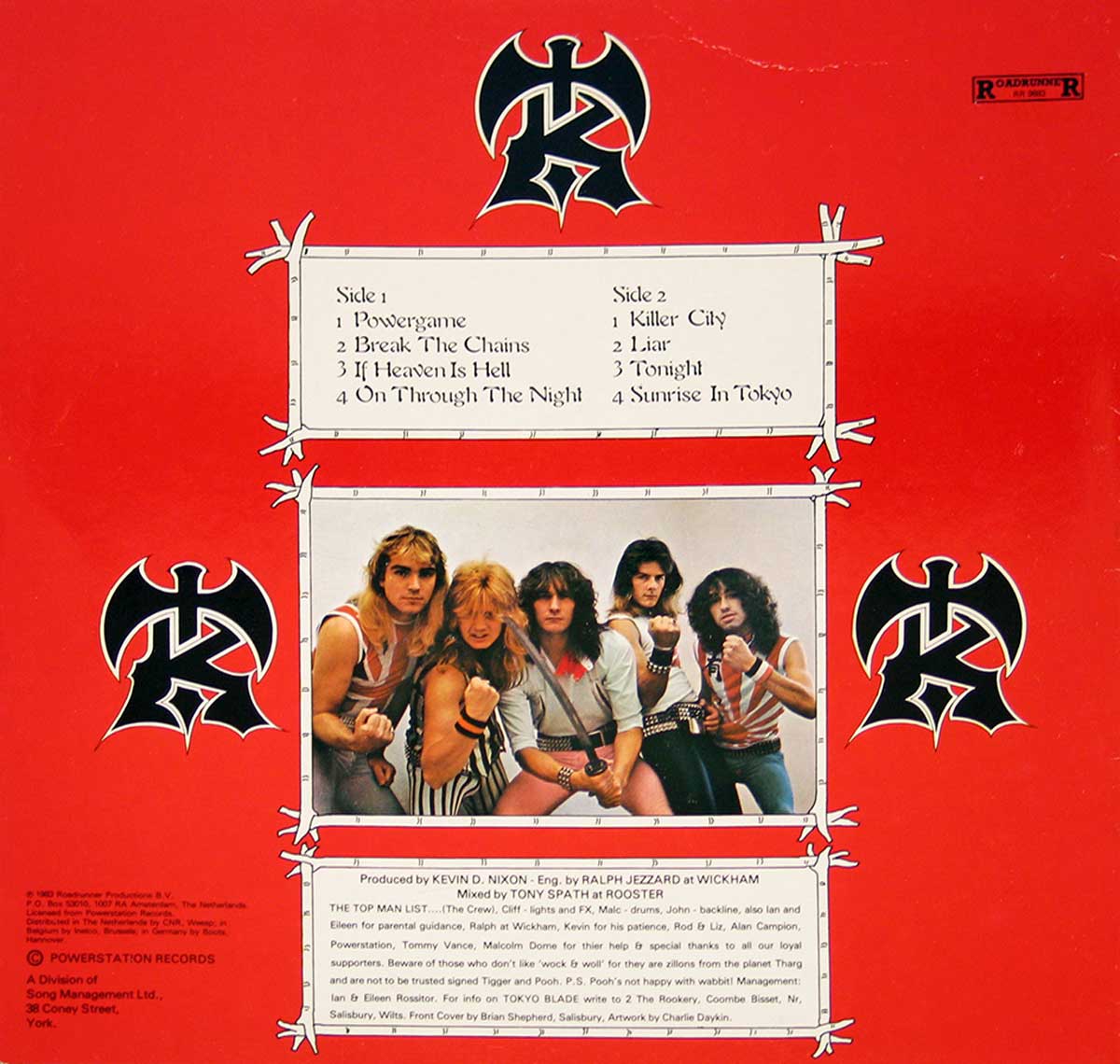 High Resolution Photo Album Back Cover of Tokyo Blade https://vinyl-records.nl