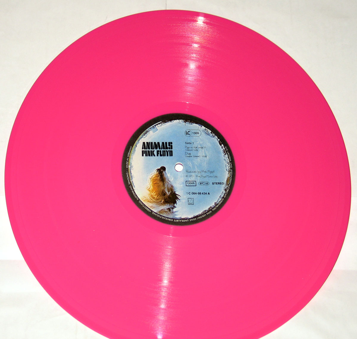 High Resolution Photo #6 PINK FLOYD Animals Pink Vinyl Germany 