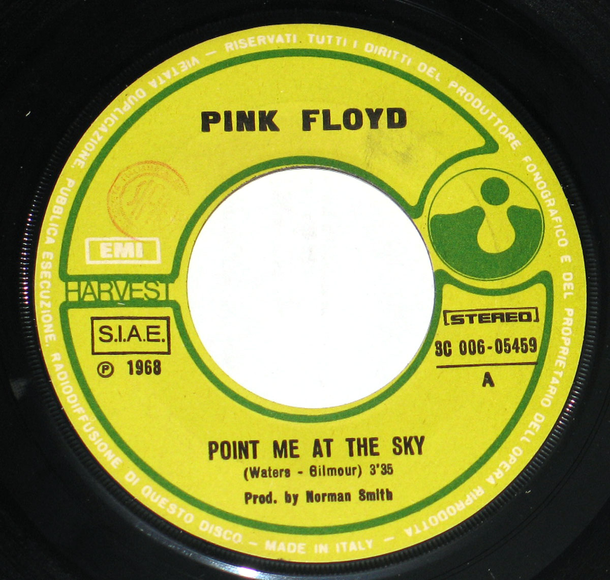 VINYL SINGLE: PINK FLOYD POINT ME AT THE SKY / CAREFUL WITH THAT 