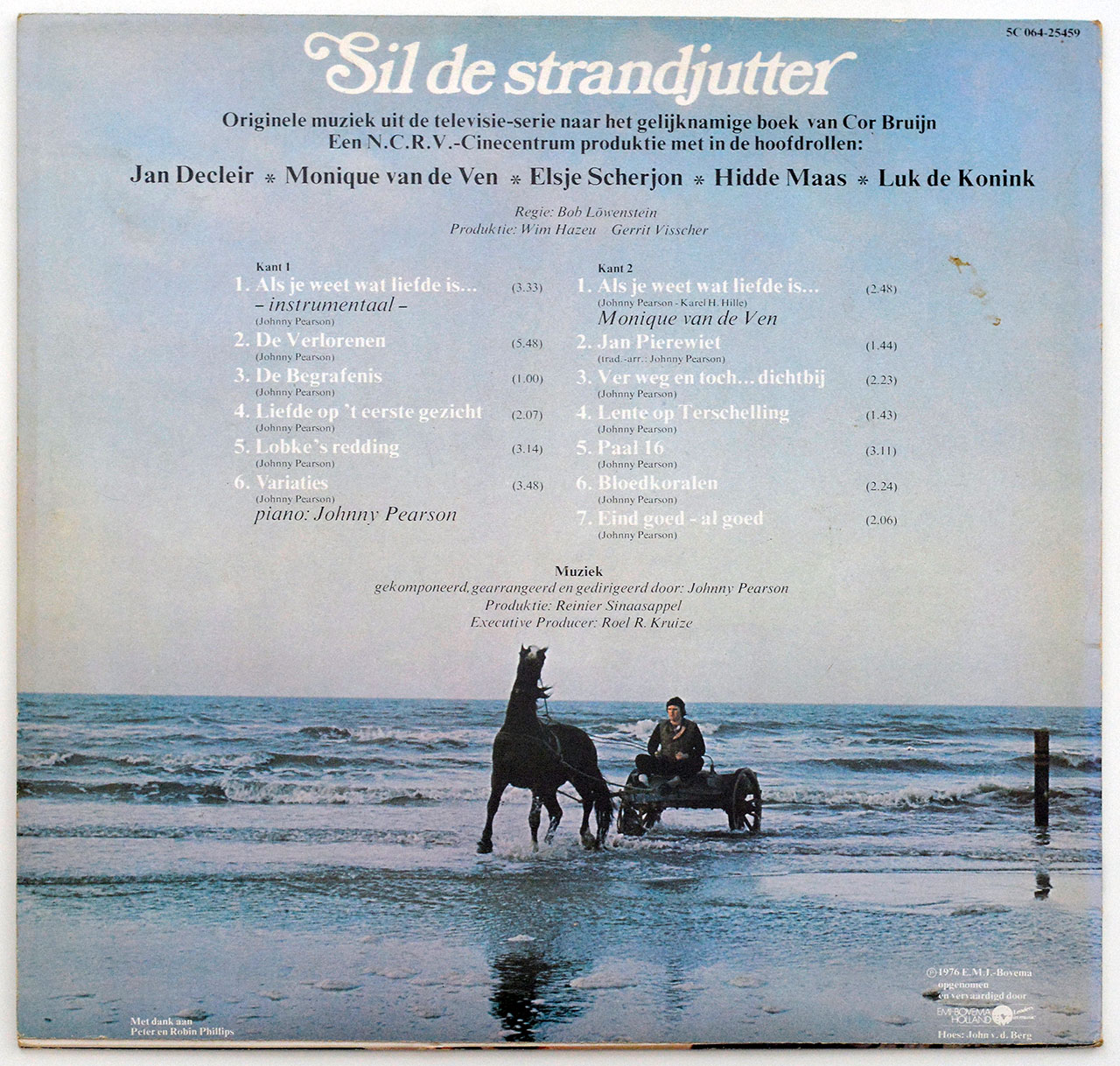Photo of album back cover JOHNNY PEARSON Sil De Strandjutter OST Soundtrack 12" LP Vinyl Album