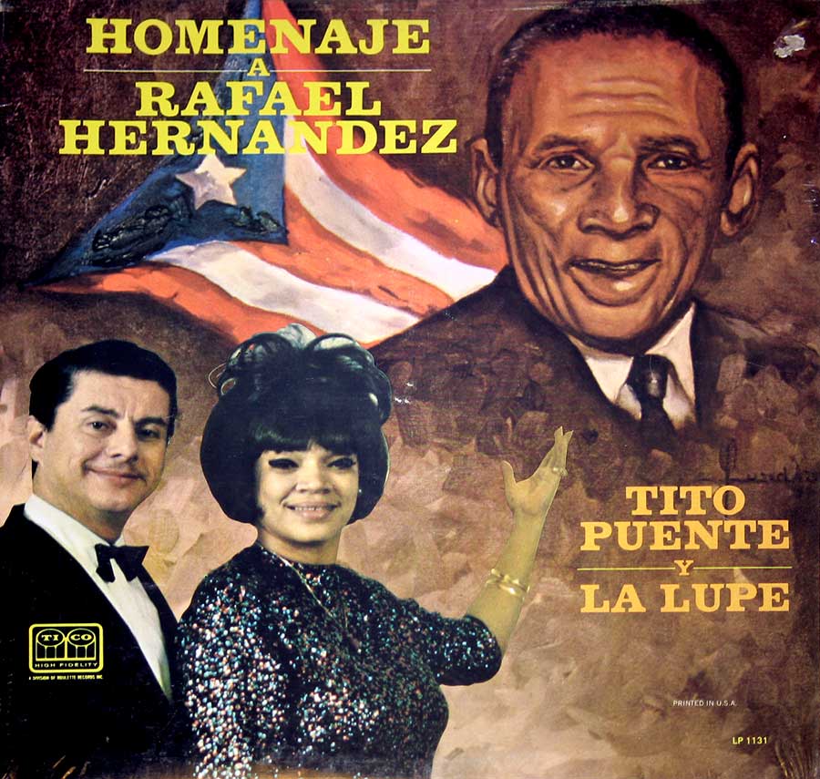 TITO PUENTE y La Lupe (Guadalupe Yoli) HOMENAJE A RAFAEL HERNANDEZ 12" Vinyl LP Album front cover