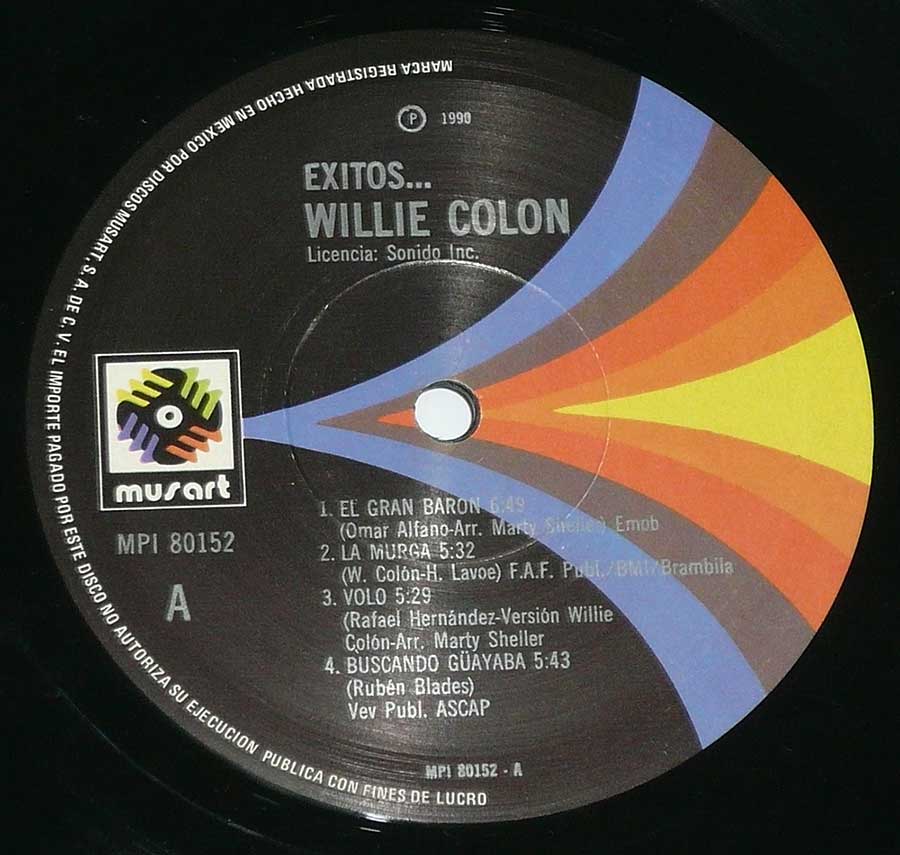 "Exitos" Record Label Details: MusArt MPI 80152 