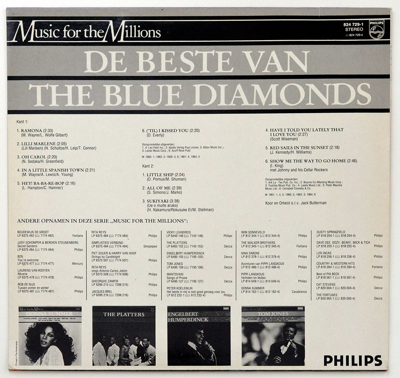 High Resolution Photo Album Back Cover of De Beste Van The Blue Diamonds https://vinyl-records.nl