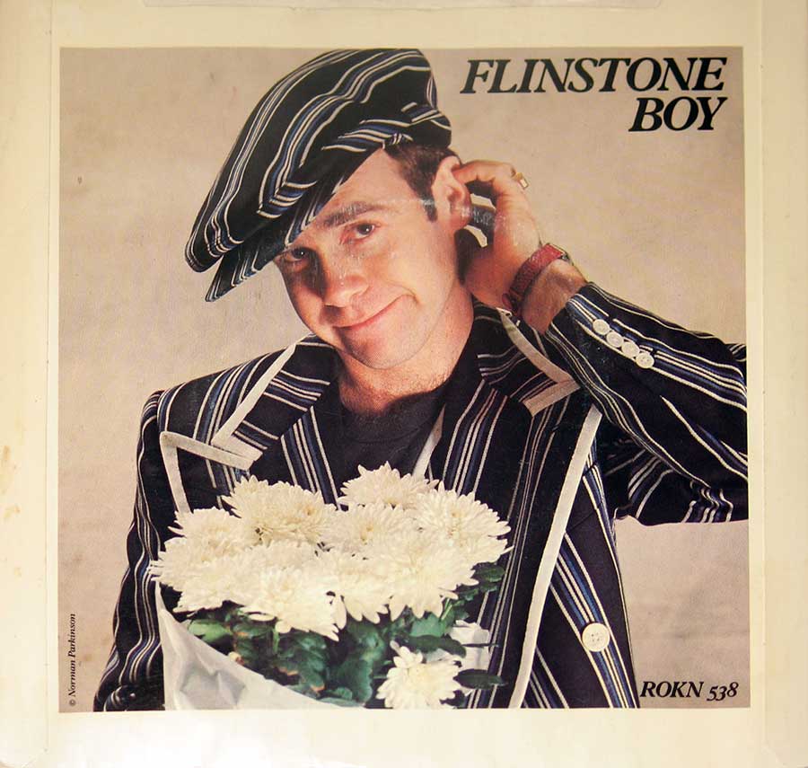 ELTON JOHN - Ego / Flinstone Boy - Picture Sleeve 7" Vinyl Single back cover