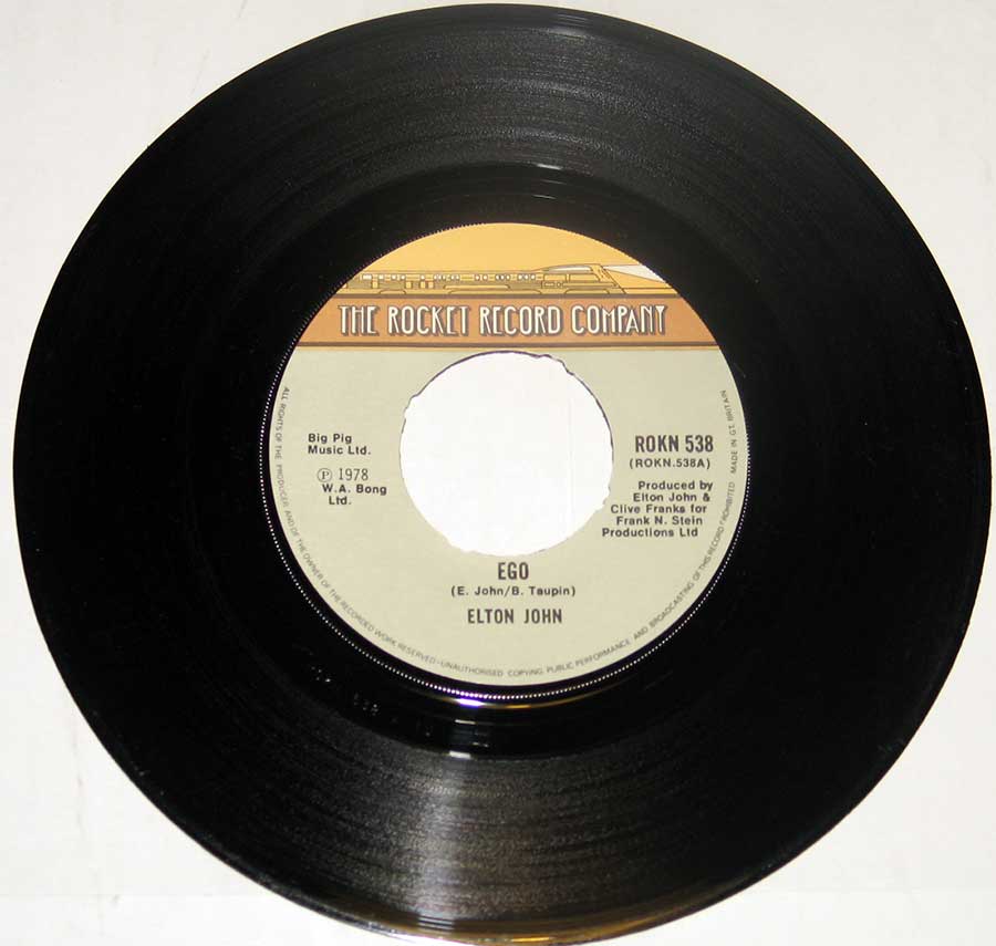 ELTON JOHN - Ego / Flinstone Boy - Picture Sleeve 7" Vinyl Single vinyl lp record 