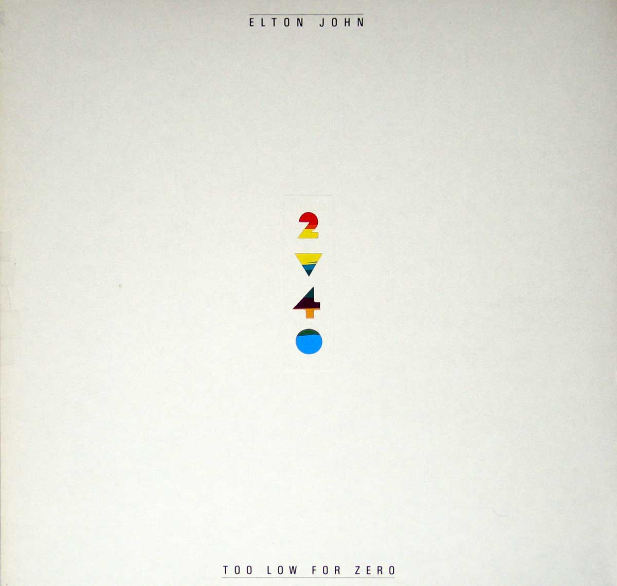 large album front cover photo of: Elton John - Too Low For Zero 