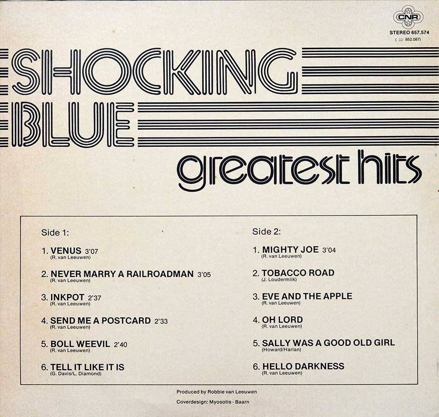 Photo of album back cover SHOCKING BLUE - Greatest Hits 12" Vinyl LP