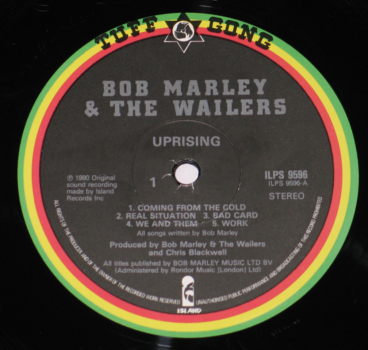 BOB MARLEY & THE WAILERS Uprising England Release Album Cover 