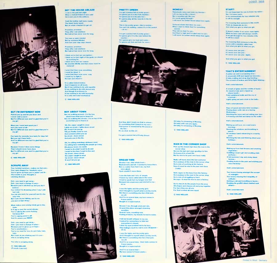 THE JAM - Sound Affects 12" Vinyl LP Album  custom inner sleeve