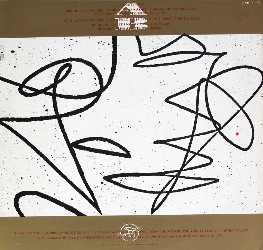 WIRE - Ahead 12" EP Maxi-Single Vinyl back cover