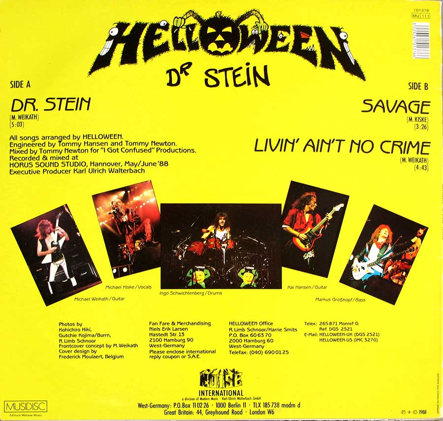 High Resolution Photo 2: HELLOWEEN DR Stein Accord France Vinyl Record
