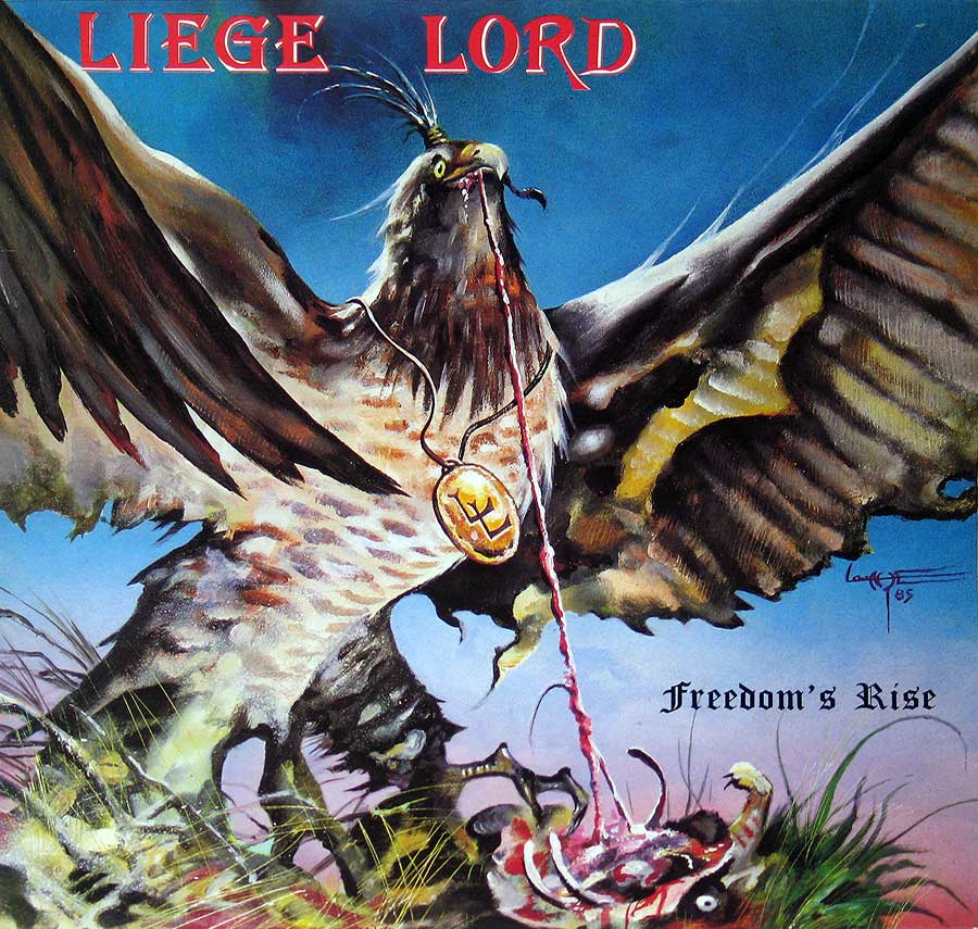 LIEGE LORD - Freedom's Rise Black Dragon Records 12" Vinyl LP Album front cover https://vinyl-records.nl