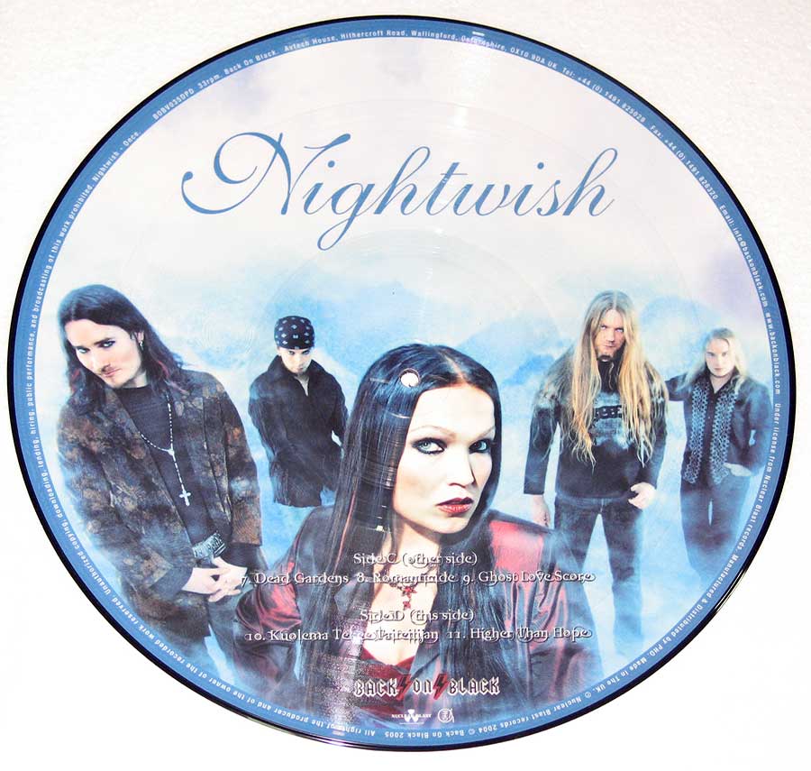 Large Hires Photo of Nightwish Picture Disc Back Side