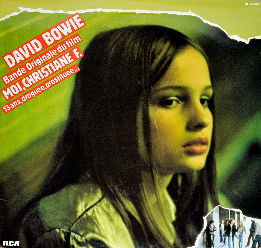 Front Cover Photo Of DAVID BOWIE - Moi, Christiane F. droguee, prostituee, OST Original Sound Track 12" LP Vinyl Album