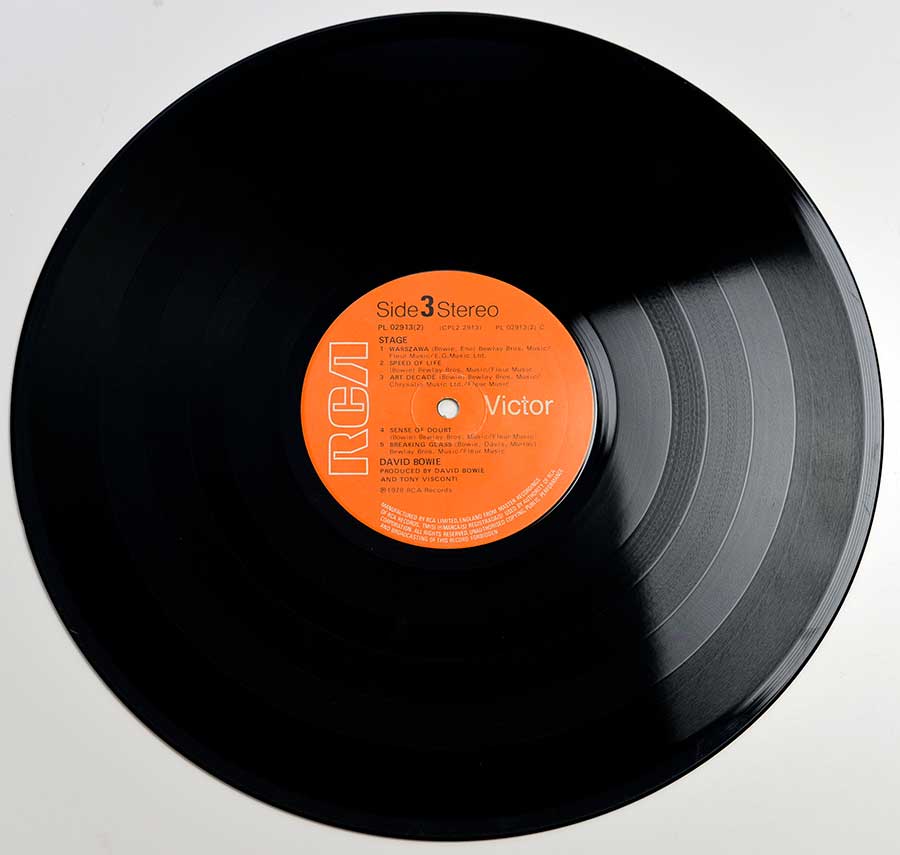 Photo of Side Three of DAVID BOWIE - Stage -  UK Release 12" 2LP  Vinyl Album 