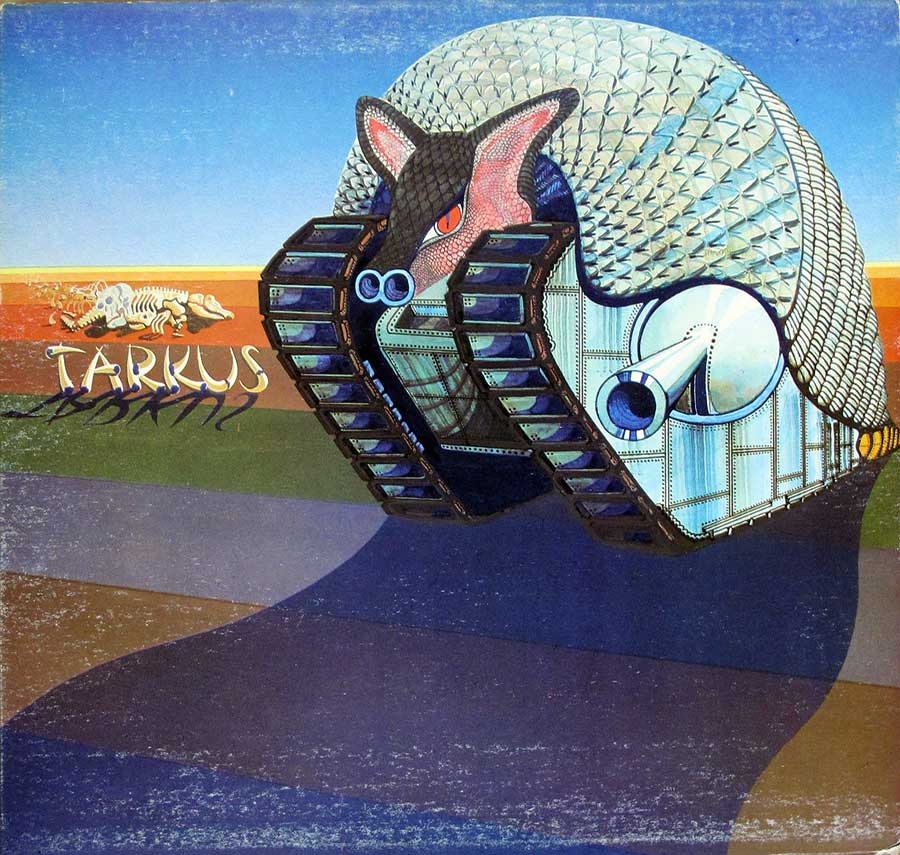 EMERSON LAKE & PALMER - Tarkus UK Release Gatefold 12" LP VINYL Album
 front cover https://vinyl-records.nl